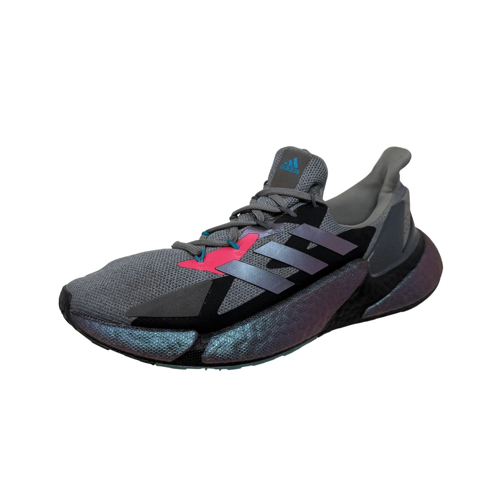 Adidas X9000L4  Running Shoes Grey Black Signal Pink Men's Size 6.5 = Women's 8